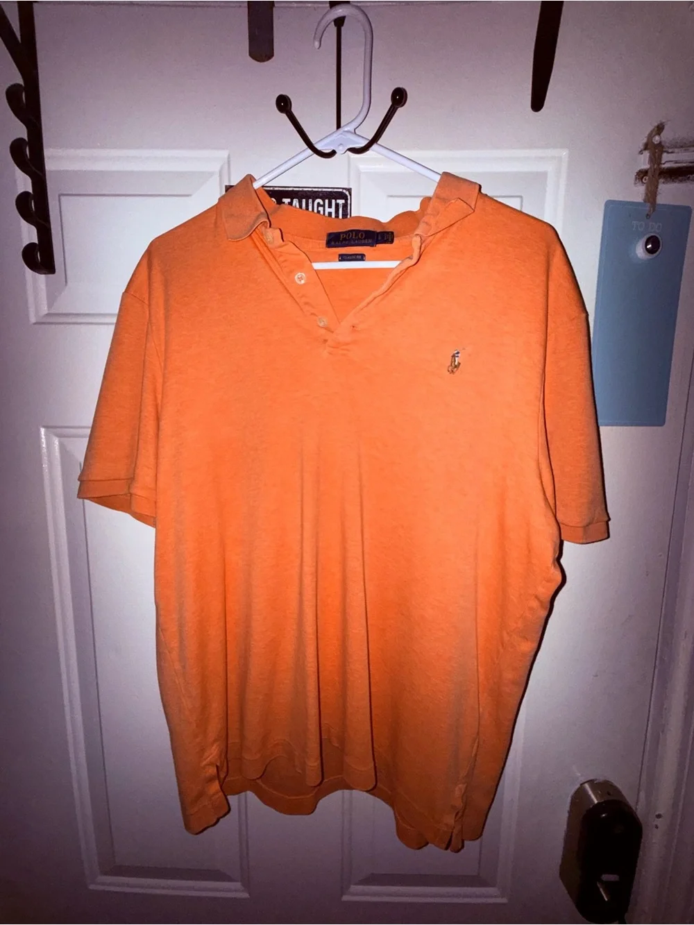 Ralph Lauren Men’s Orange Polo Shirt with Embroidered Pony